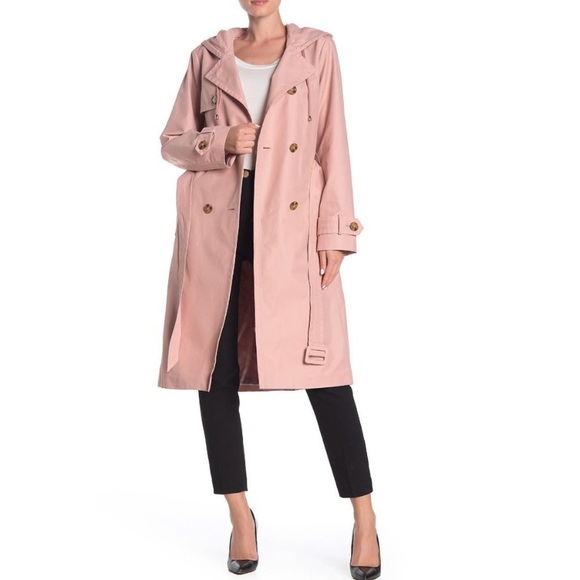 kate spade Double Breasted Hooded Trench Coat